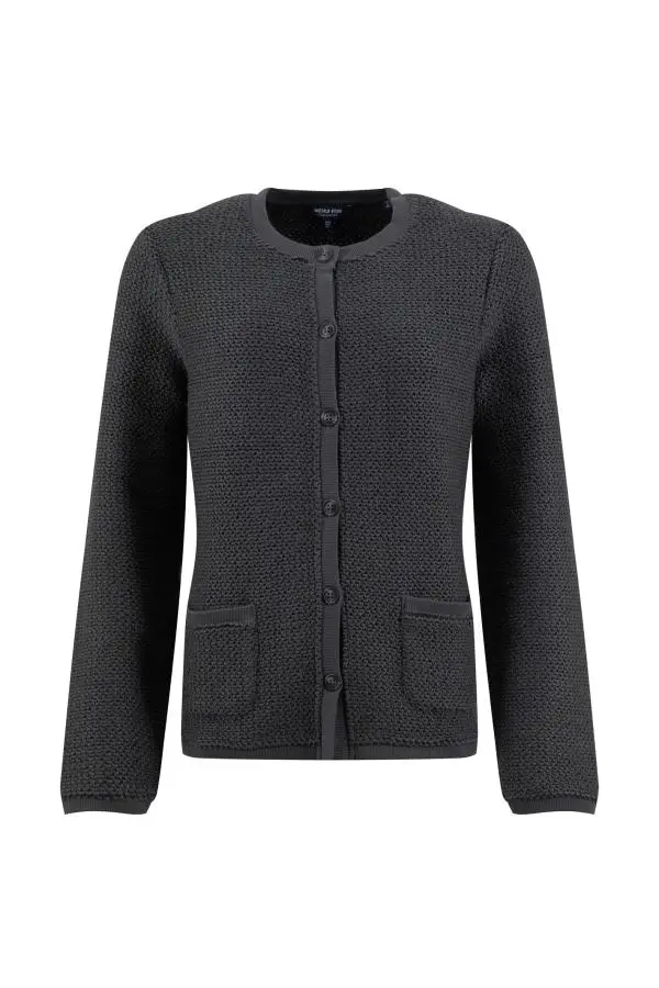 Weird Fish Sara Macaroni Cardigan Navy 