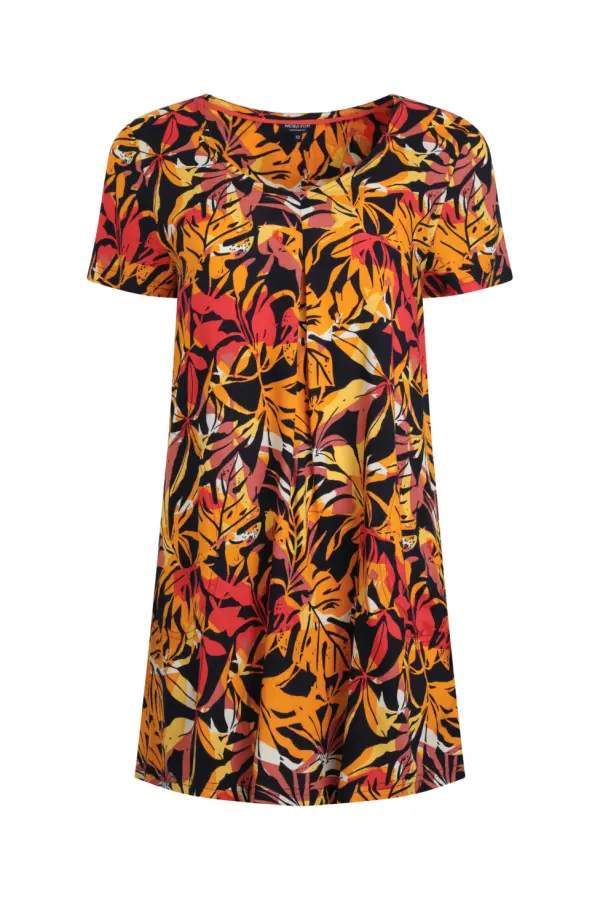Weird Fish Nuri Printed Viscose Tunic Caramel 