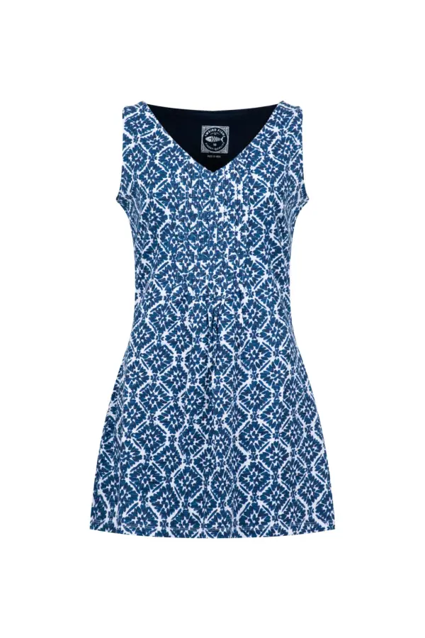 Weird Fish Laredo Printed Jersey Tunic Twilight 
