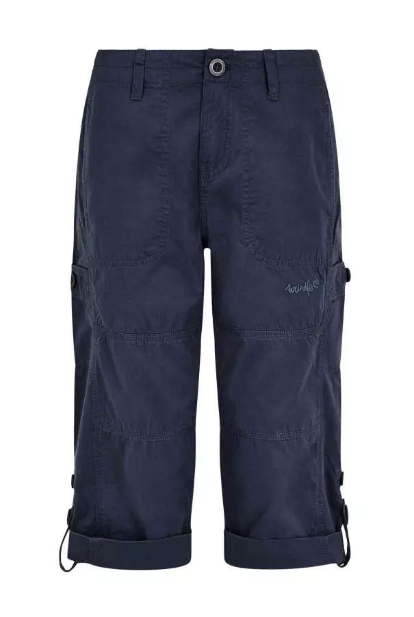 Weird Fish Salena 3/4 Length Trousers Navy