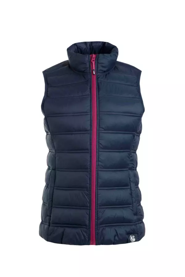 Weird Fish Atissa Lightweight Padded Gilet Navy