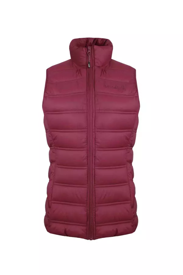 Weird Fish Atissa Lightweight Padded Gilet Mulberry