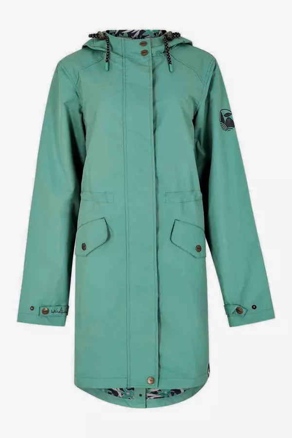 Weird Fish Delara Showerpoof Jacket Dark Jade