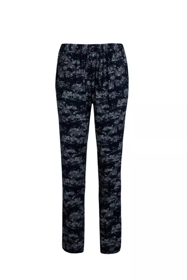 Weird Fish Tinto Lenzing EcoVero™  Printed Trousers Nightshade