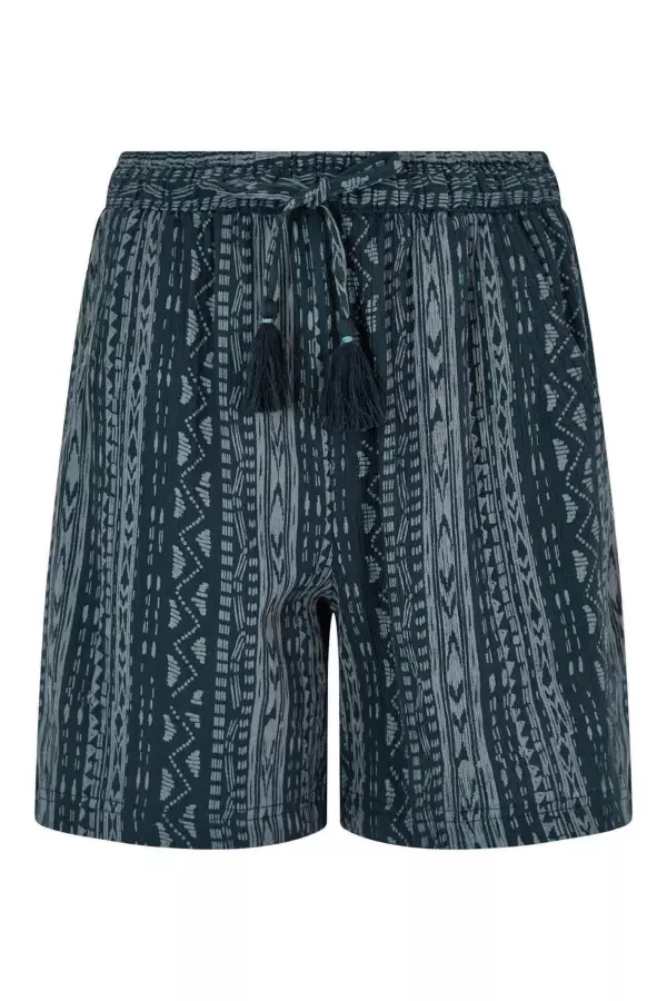 Weird Fish Naha Organic Cotton Cheesecloth Shorts Indigo