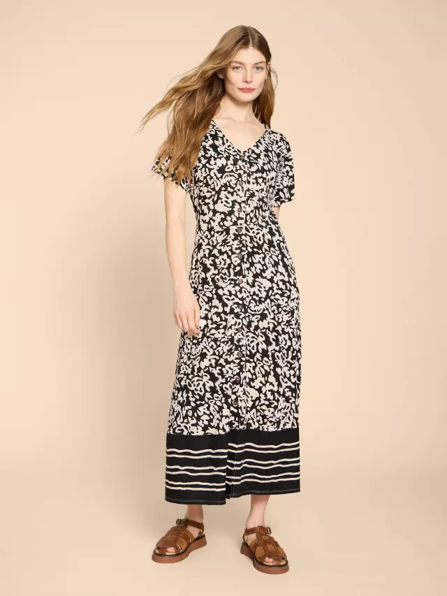 White Stuff Amelia Jersey Dress In Black