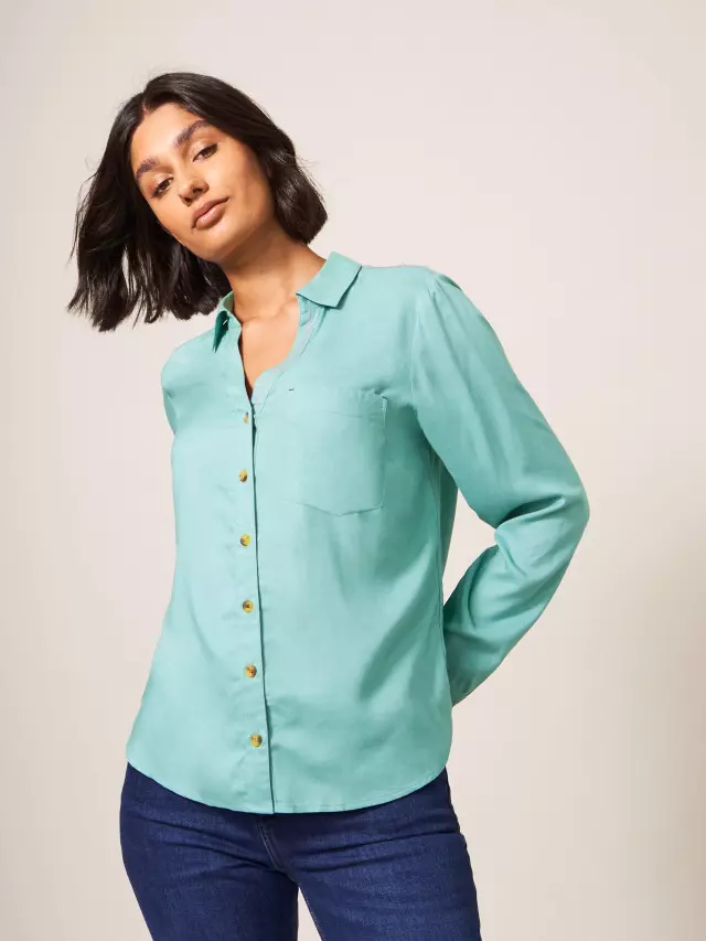 White Stuff Maple Shirt In Teal