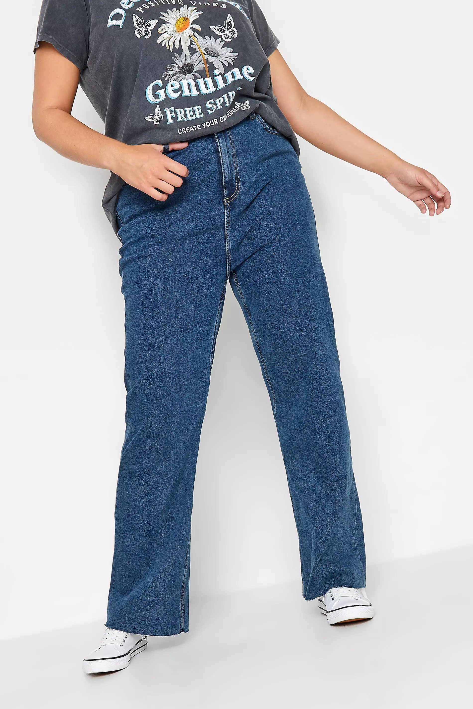 YOURS Plus Size Indigo Blue Bootcut Stretch ISLA Jeans