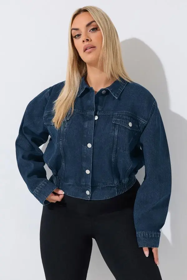 Limited Collection Plus Size Indigo Blue Denim Jacket Size 14