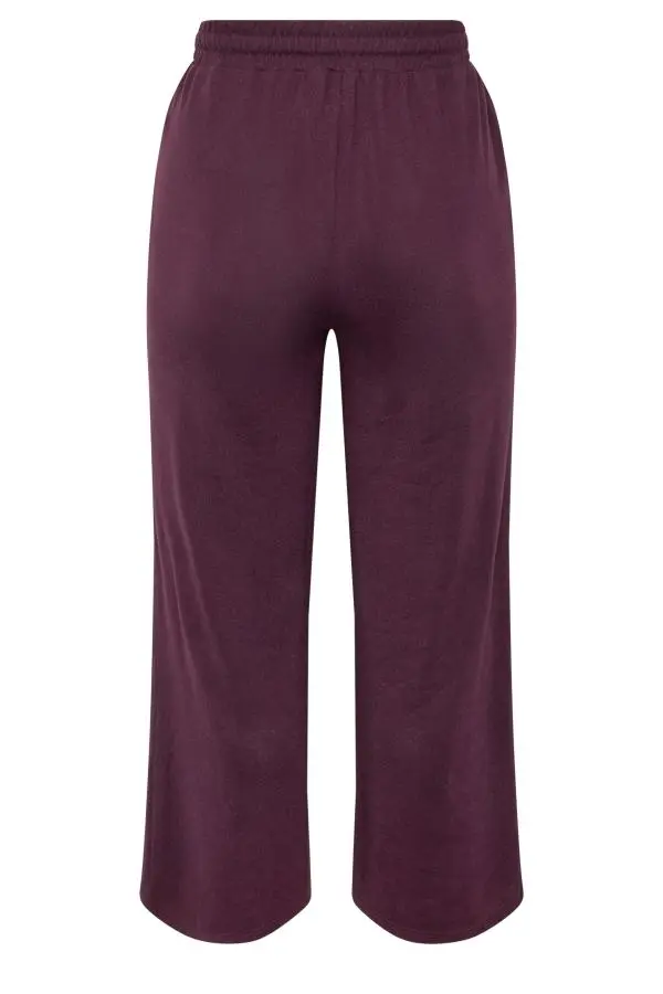 Yours Plus Size Purple Tie Waist Trousers Size 20