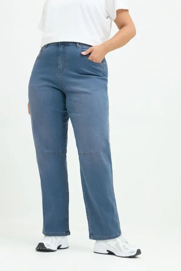 Limited Collection Women's Blue Barrel Leg Jeans Size 22-24 | Cotton/Elastane