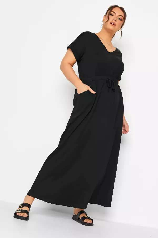 Pockets For Women Yours Curve Black Maxi Tshirt Dress Women s