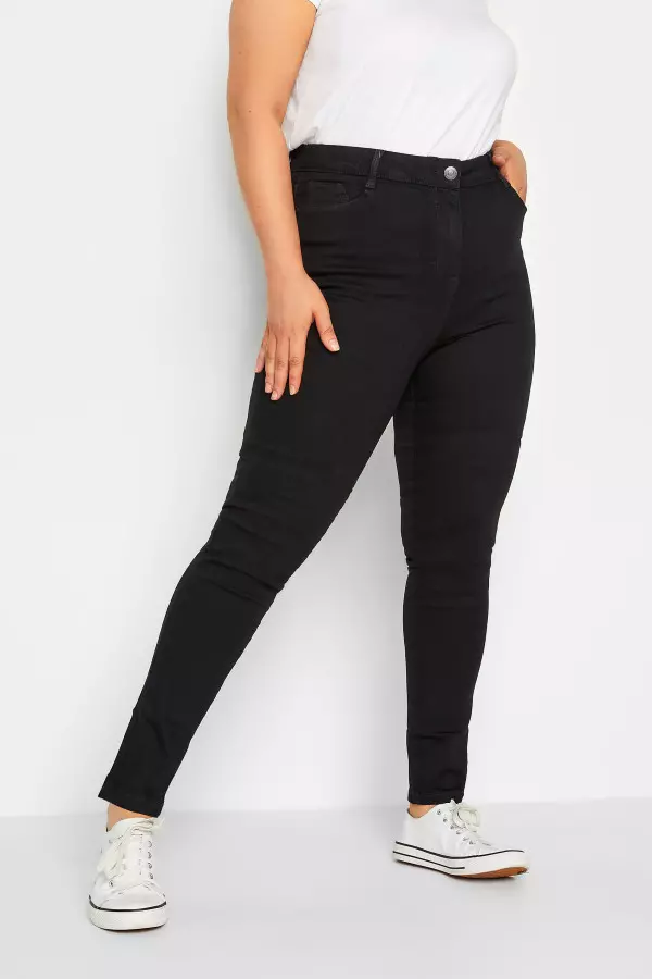 Yours For Good Curve Black Skinny Stretch Ava Jeans, Women's Curve & Plus Size, Yours For Good