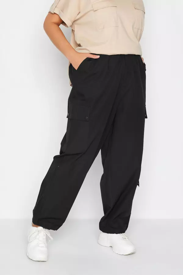 Limited Collection Curve Black Cargo Trousers, Women's Curve & Plus Size, Limited Collection
