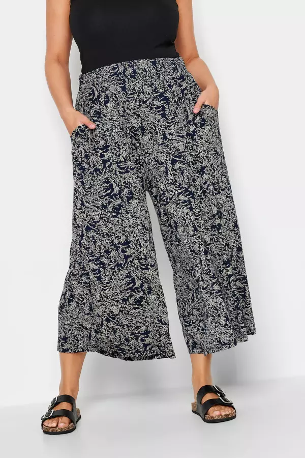Pockets For Women - Yours Curve Black & Natural Lepoard Print Midaxi  Culottes, Women's Curve & Plus Size, Yours
