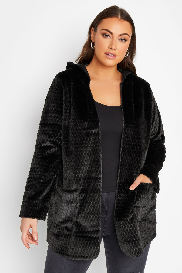 Faux fur jacket hotsell plus size uk