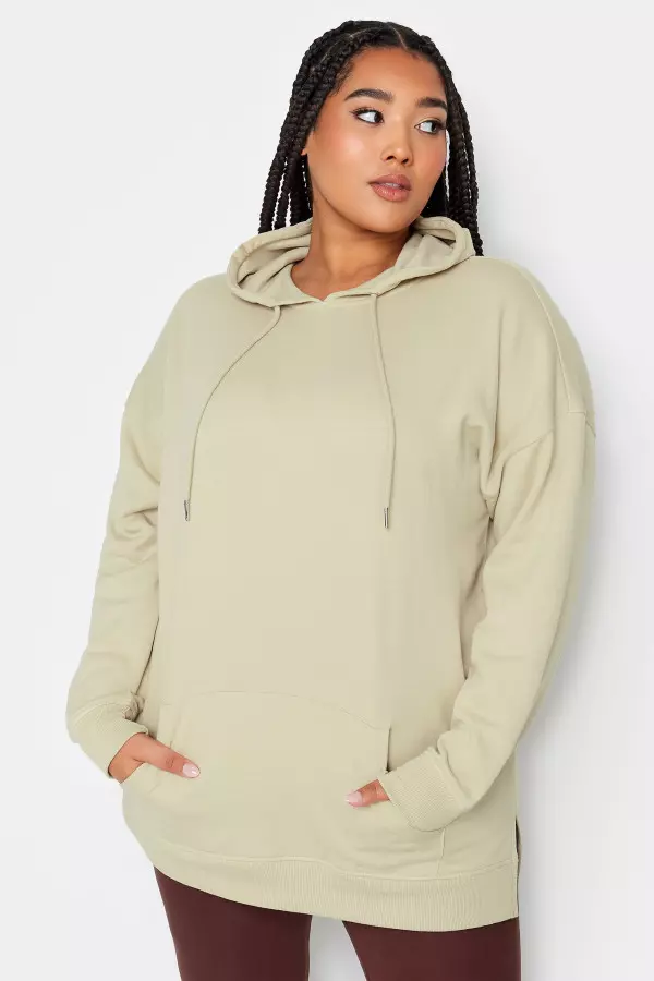 Yours Curve Cream Overhead Hoodie, Women's Curve & Plus Size, Yours