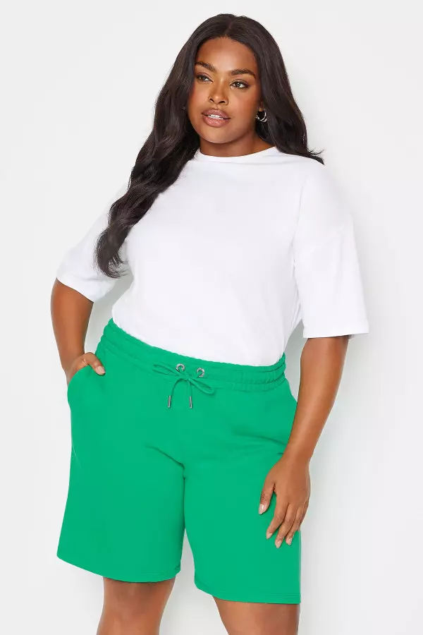 Yours Curve Green Jogger Shorts, Women's Curve & Plus Size, Yours