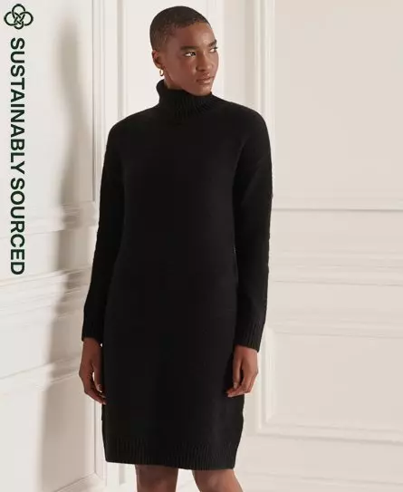 Black knit sales dress with pockets