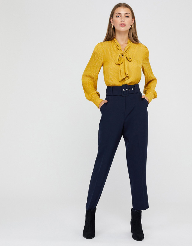 Erica Tapered Leg Trousers Blue