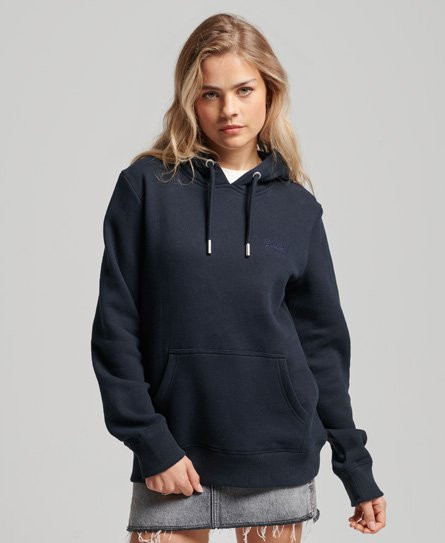 Superdry Women's Vintage Logo Embroidered Hoodie Navy / Eclipse Navy - 