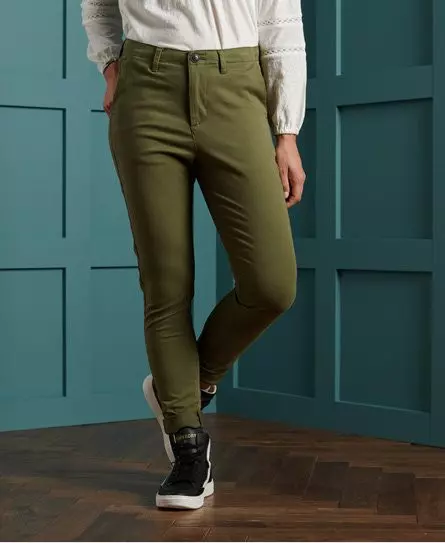 Superdry Women's City Chinos Green / Capulet Olive - 