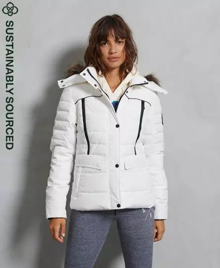 Superdry Women's Glacier Padded Jacket White - 