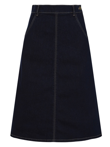 Collectif Mainline Yvonna Denim A-Line Skirt 