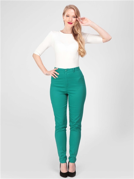 Collectif Mainline Maddie Plain Trousers 