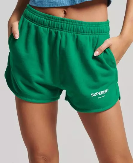 Superdry Women's Core Sport Sweat Shorts Green / Beverly Green - 