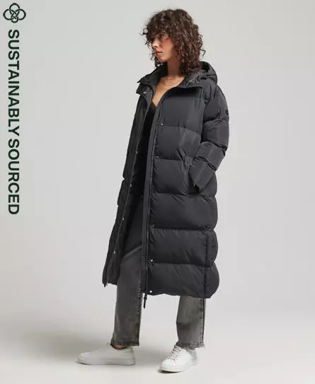 Superdry Women's Longline Duvet Coat Black - 