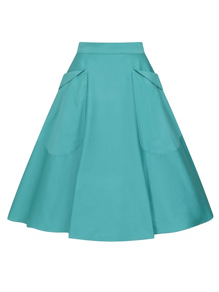 Collectif Mainline Veronica Classic Cotton Swing Skirt 