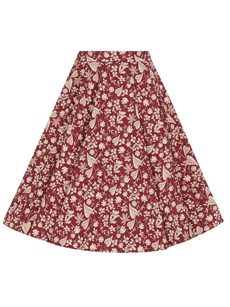 Collectif Mainline Jenny Floral Mood Swing Skirt 