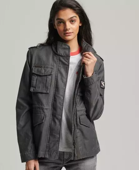 Superdry Women's Womens Dark Grey Vintage M65 Jacket, 