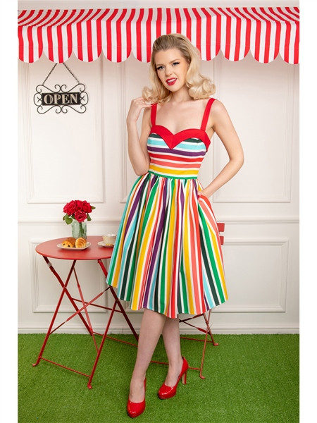 Collectif Loves Top Vintage Kiana Tutti Frutti Swing Dress 