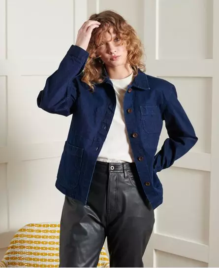 Superdry blue sales jacket womens